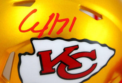 Clyde Edwards-Helaire Signed Kansas City Chiefs Flash Mini Helmet
