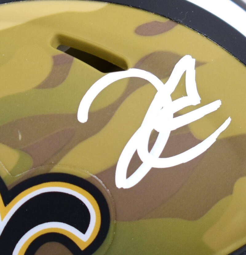 Derek Carr Autographed New Orleans Saints Camo Mini Helmet