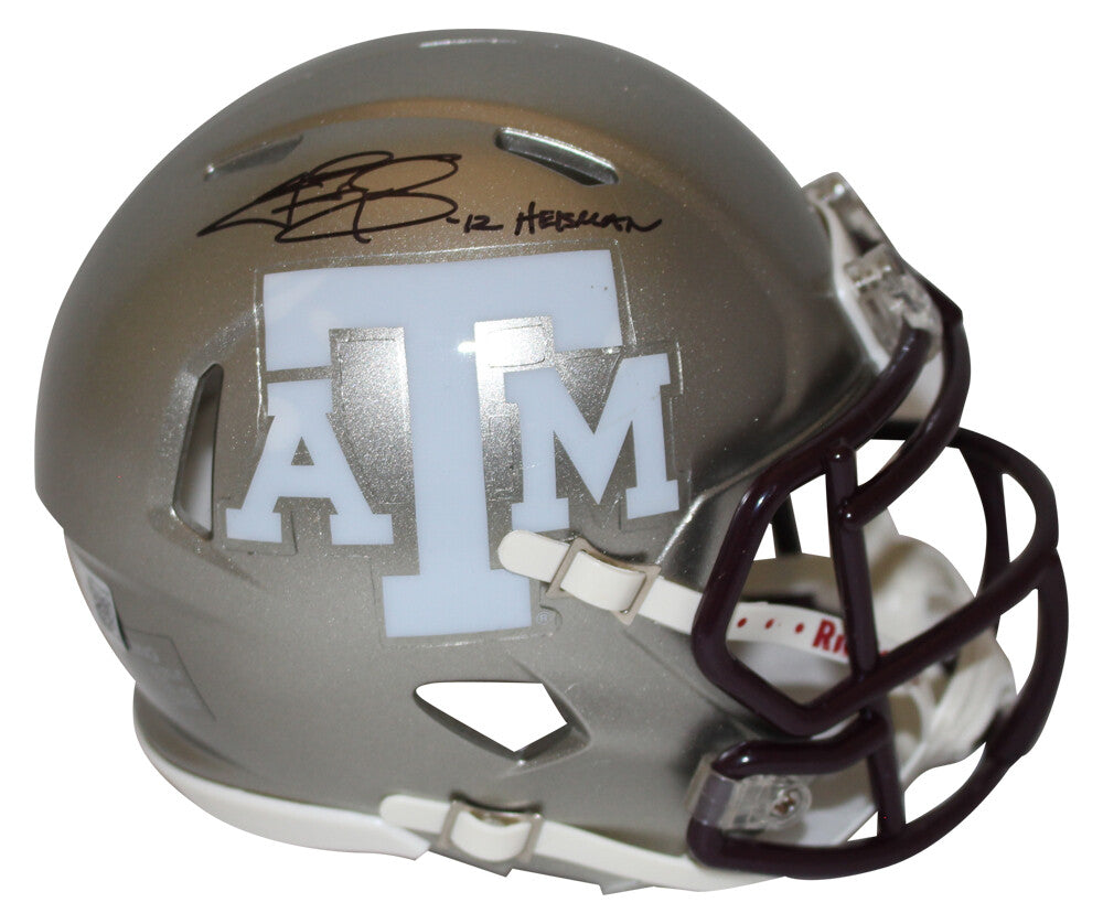Johnny Manziel Autographed Texas A&M Aggies Flash Mini Helmet Heisman