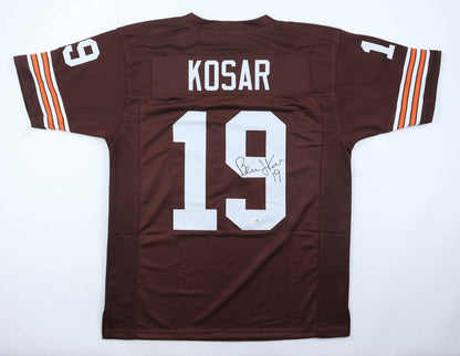 Bernie Kosar Autographed Cleveland Browns Brown Custom Jersey