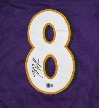 Trent Dilfer Autographed Baltimore Ravens Style Purple Custom Jersey