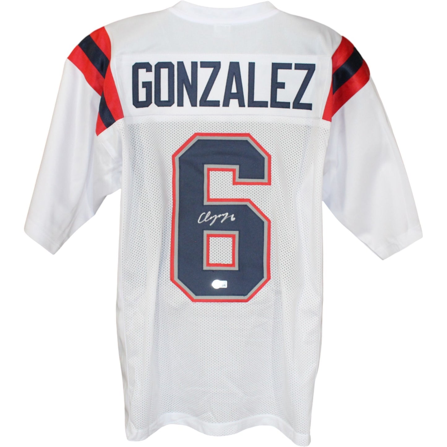 Christian Gonzalez Autographed Pro Style White Jersey (Beckett COA)