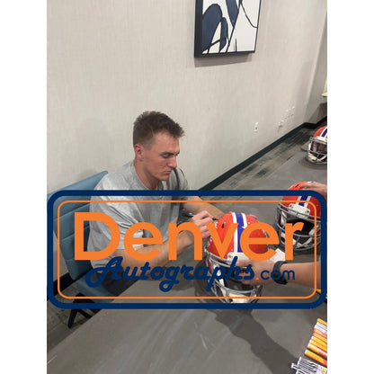 Bo Nix Signed Denver Broncos Full Size Authentic 1966 Throwback Helmet