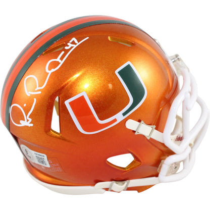 Michael Irvin Autographed Miami Hurricanes Flash Mini Helmet