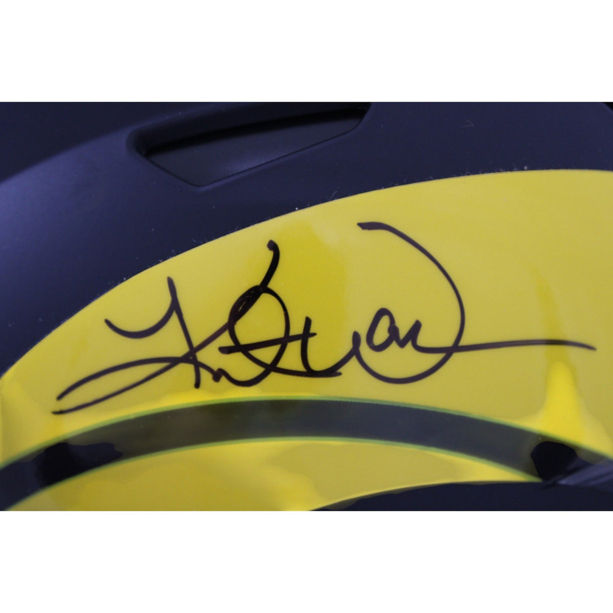 Kurt Warner, Torry Holt, Marshall Faulk & Isaac Bruce Signed Rams Helmet