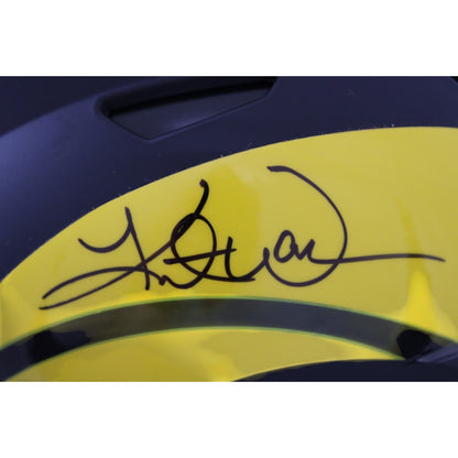 Kurt Warner, Torry Holt, Marshall Faulk & Isaac Bruce Signed Rams Helmet