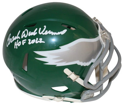 Dick Vermiel Signed Philadelphia Eagles HOF Inscribed Mini Helmet (Beckett)