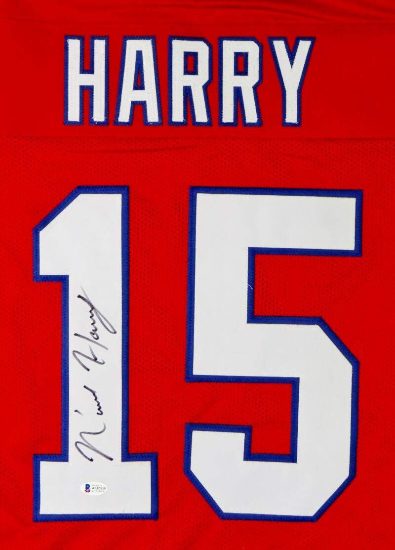 N'Keal Harry Autographed Red Custom Jersey