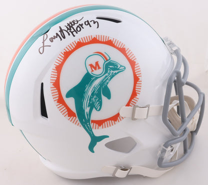 Larry Little Signed Miami Dolphins Full Size Throwback Replica Helmet