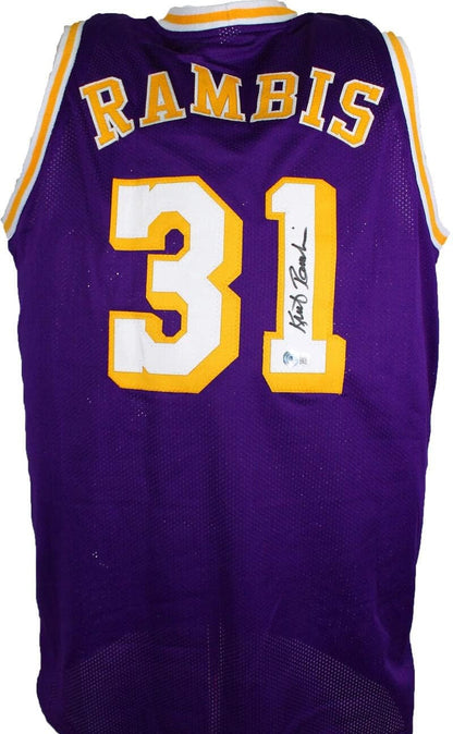 Kurt Rambis Autographed Los Angeles Lakers Style Purple Jersey