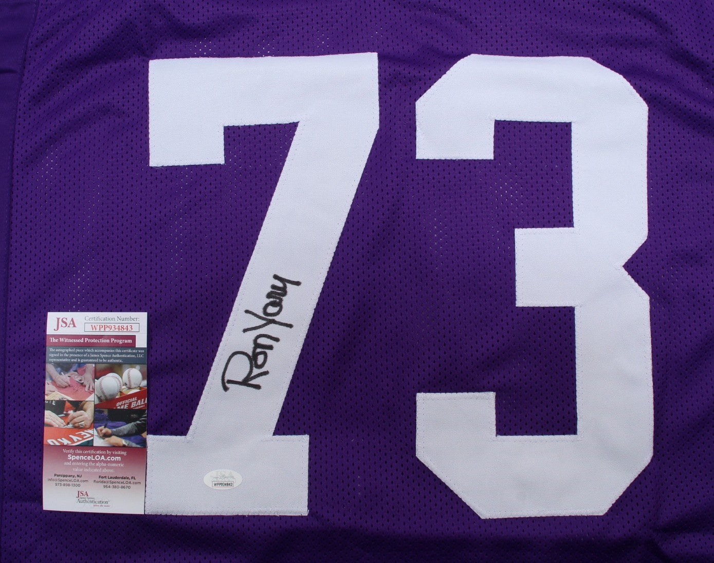 Ron Yary Autographed Minnesota Vikings Purple Custom Jersey