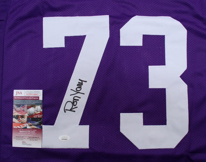 Ron Yary Autographed Minnesota Vikings Purple Custom Jersey