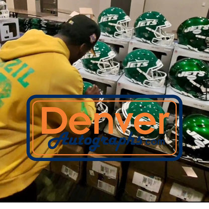 Breece Hall Signed New York Jets 1978-89 Throwback Proline Helmet
