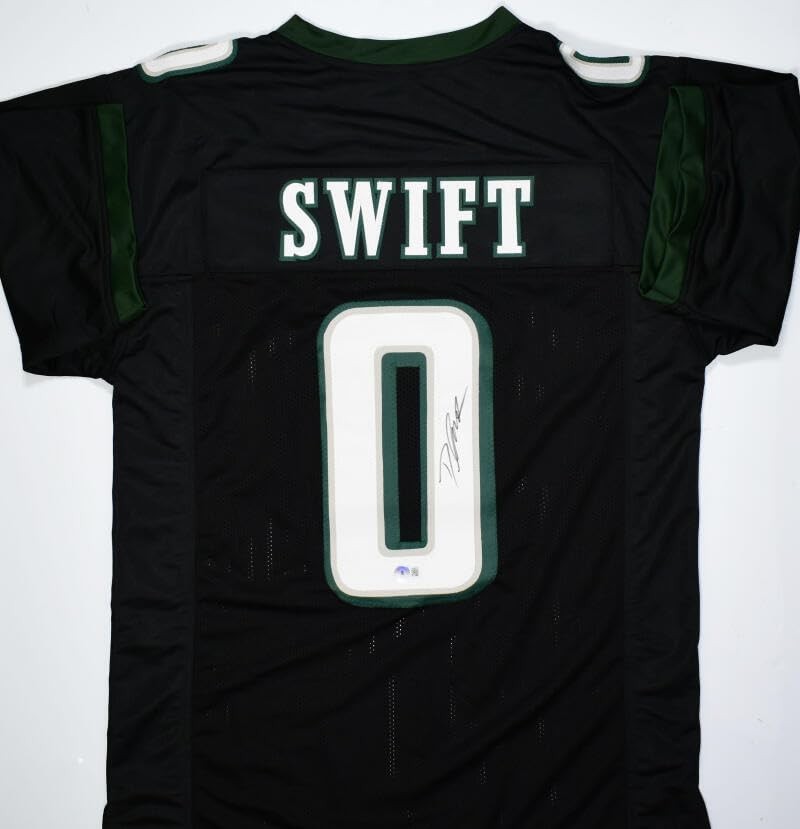 D'Andre Swift Autographed Black Custom Jersey
