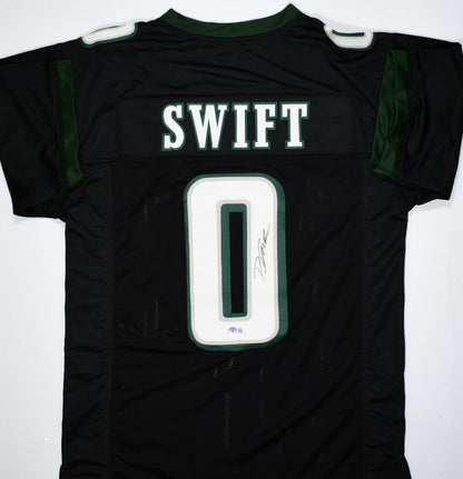 D'Andre Swift Autographed Black Custom Jersey