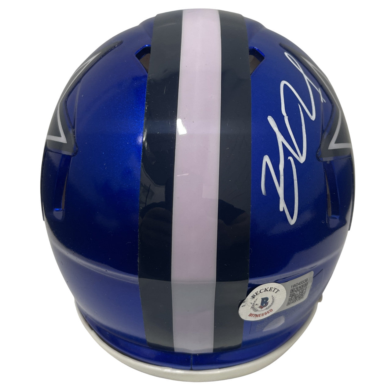 Zack Martin Signed Dallas Cowboys Flash Mini Helmet Beckett Witnessed