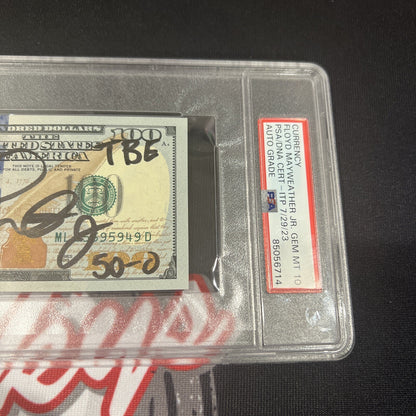 Floyd Mayweather Jr Signed $100 Bill with 4 Inscriptions PSA 10 Auto