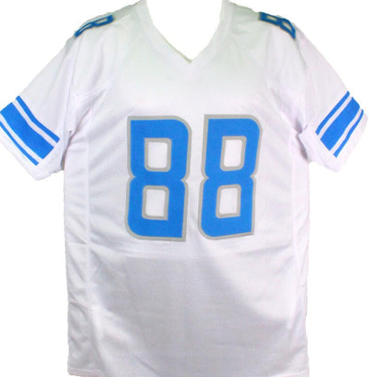 TJ Hockenson Signed Detroit Lions Custom Jersey - White