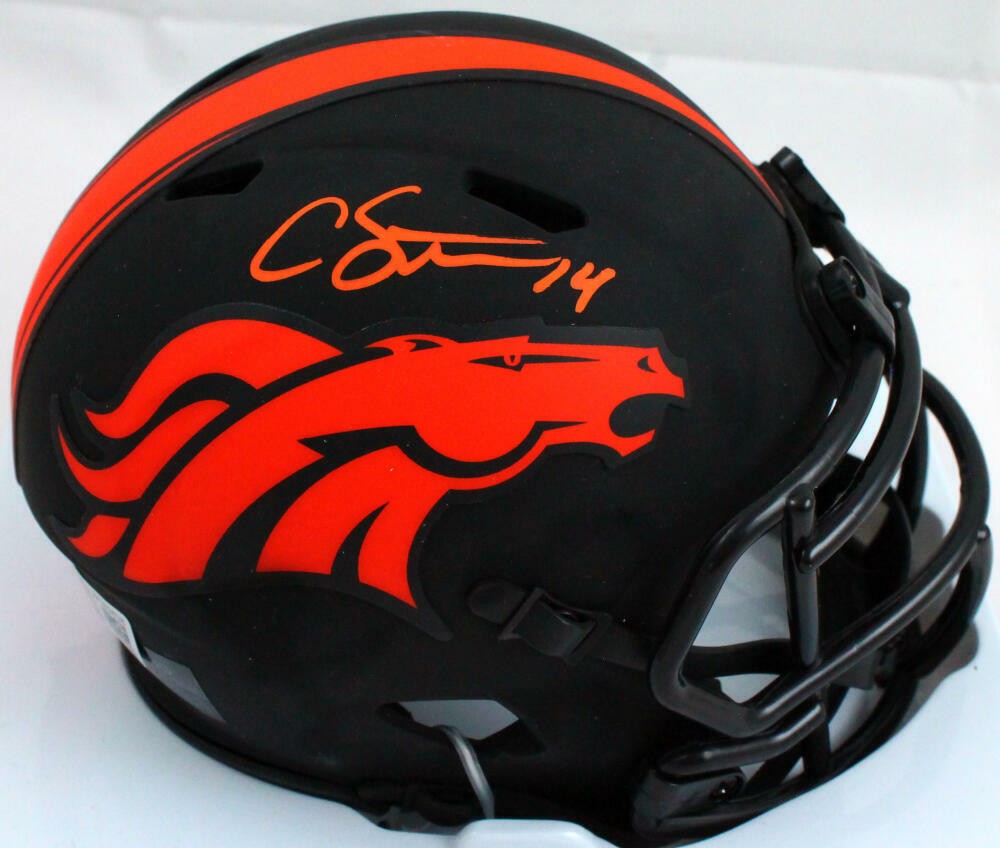 Courtland Sutton Signed Denver Broncos Eclipse Speed Mini Helmet