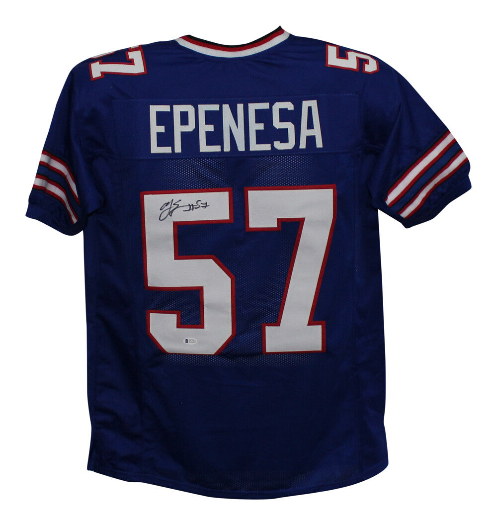 AJ Epenesa Buffalo Bills Autographed Pro Style Blue Jersey (Beckett)