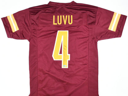 Frankie Luvu Autographed Washington Commanders Maroon Custom Jersey