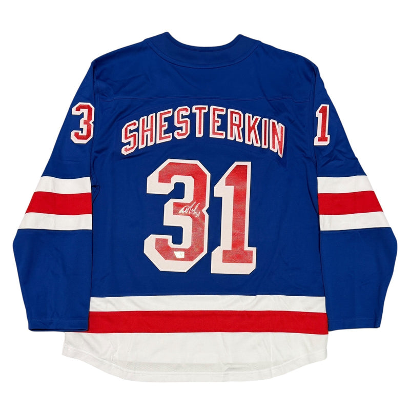 Igor Shesterkin Signed New York Rangers Blue Fanatics Jersey