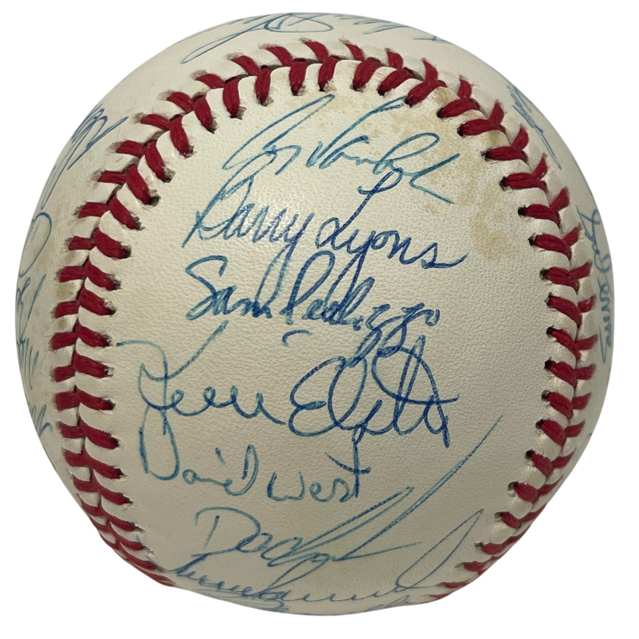 1989 New York Mets Team Signed Official National League Baseball JSA LOA