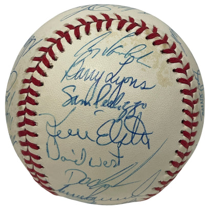 1989 New York Mets Team Signed Official National League Baseball JSA LOA