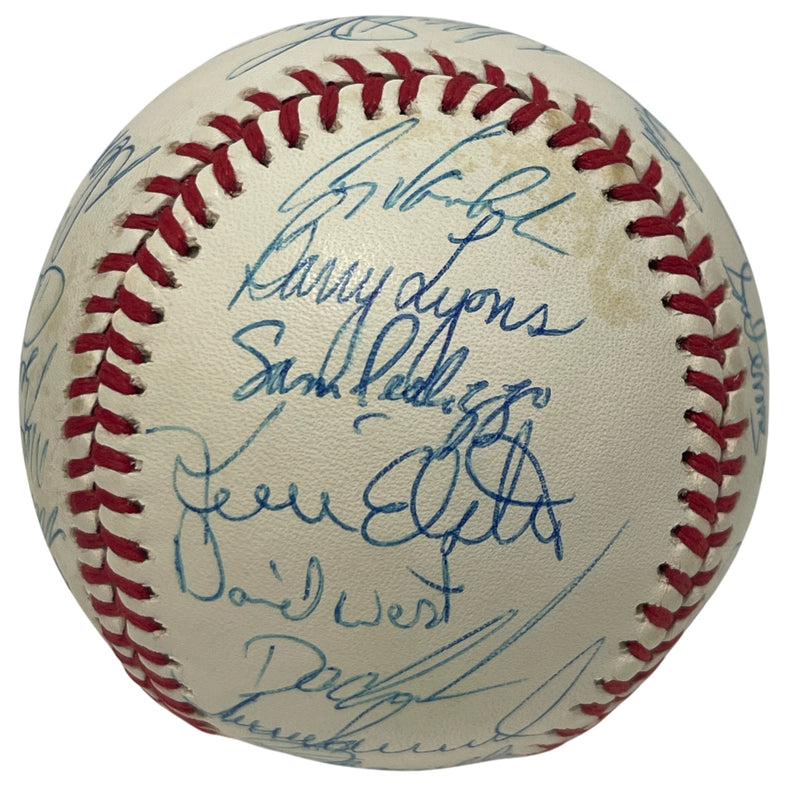 1989 New York Mets Team Signed Official National League Baseball JSA LOA