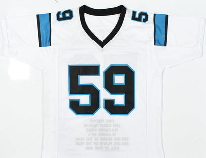Luke Kuechly Autographed Carolina Panthers Custom White Stat Jersey