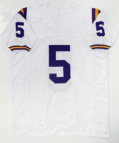 Derrius Guice Autographed Custom White Jersey