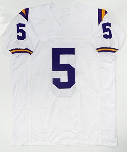 Derrius Guice Autographed Custom White Jersey