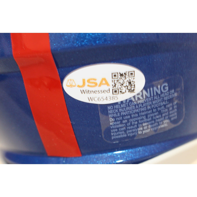 Phil Simms Signed New York Giants Color Rush Mini Helmet
