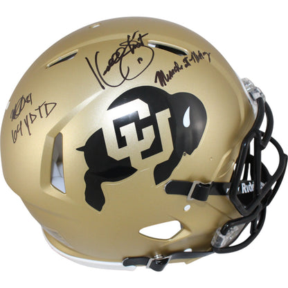 Kordell Stewart & Michael Westbrook Signed Colorado Buffaloes Full Size Helmet