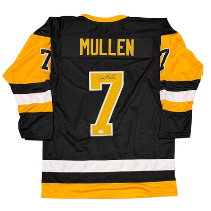 Joe Mullen Signed Pittsburgh Penguins Custom Hockey Jersey (JSA COA)