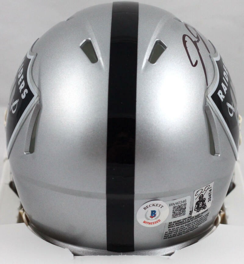 Josh Jacobs Signed Las Vegas Raiders Speed Mini Helmet