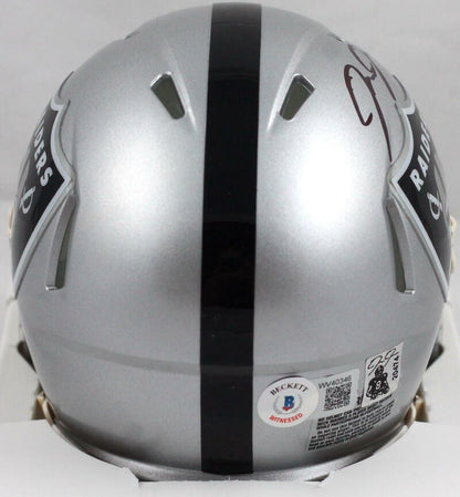 Josh Jacobs Signed Las Vegas Raiders Speed Mini Helmet