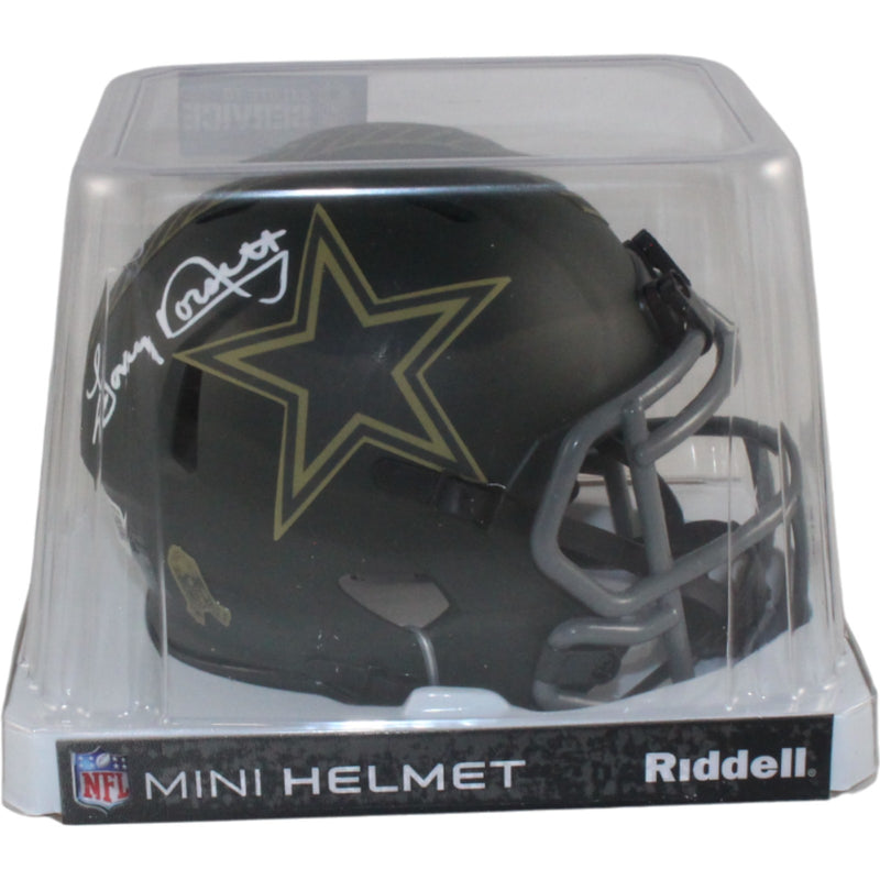 Tony Dorsett Dallas Cowboys Autographed 2025 Salute to Service Mini Helmet