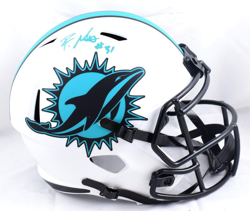 Raheem Mostert Signed Miami Dolphins Full Size Lunar Speed Helmet