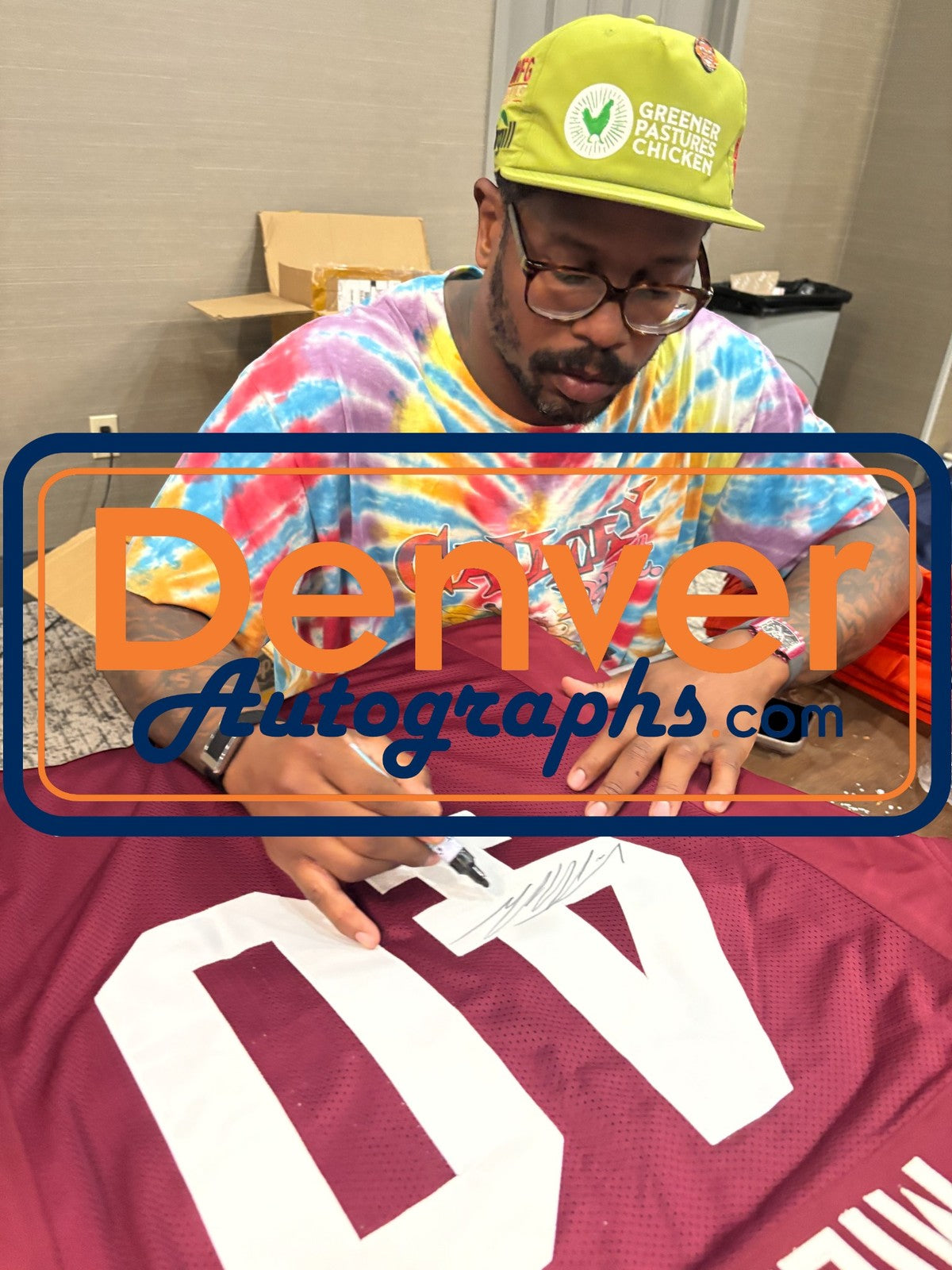 Von Miller Autographed College Style Red Jersey (Beckett Witnessed)
