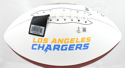 Omarion Hampton Signed Los Angeles Chargers Logo Football