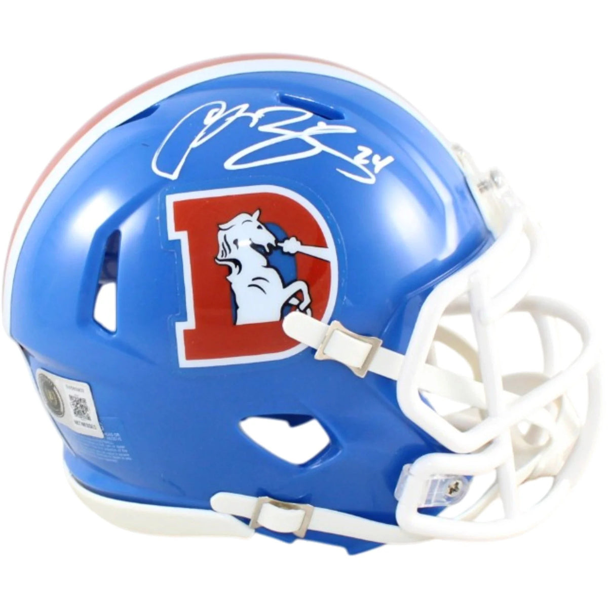 Champ Bailey Signed Denver Broncos Throwback Mini Helmet