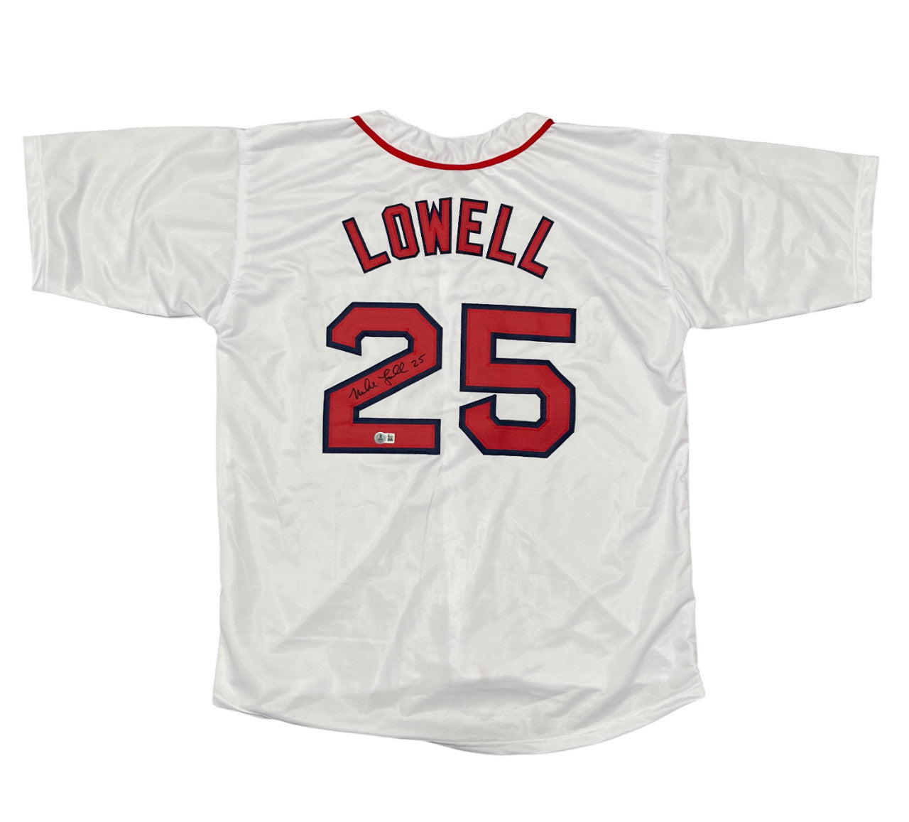 Mike Lowell Autographed Boston Red Sox Custom Jersey (Beckett BAS)