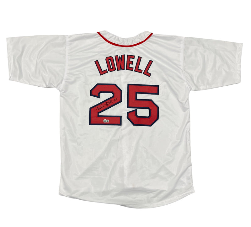 Mike Lowell Autographed Boston Red Sox Custom Jersey (Beckett BAS)