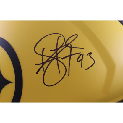 Troy Polamalu Signed Pittsburgh Steelers Authentic Rave Full Size Helmet