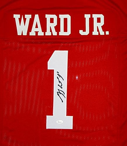 Greg Ward Autographed Red Custom Football Jersey
