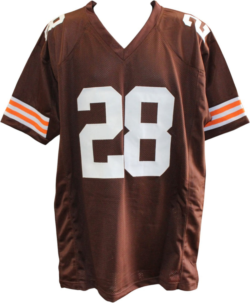 Jeremiah Owusu-Koramoah Signed Brown Custom Football Jersey (Beckett)