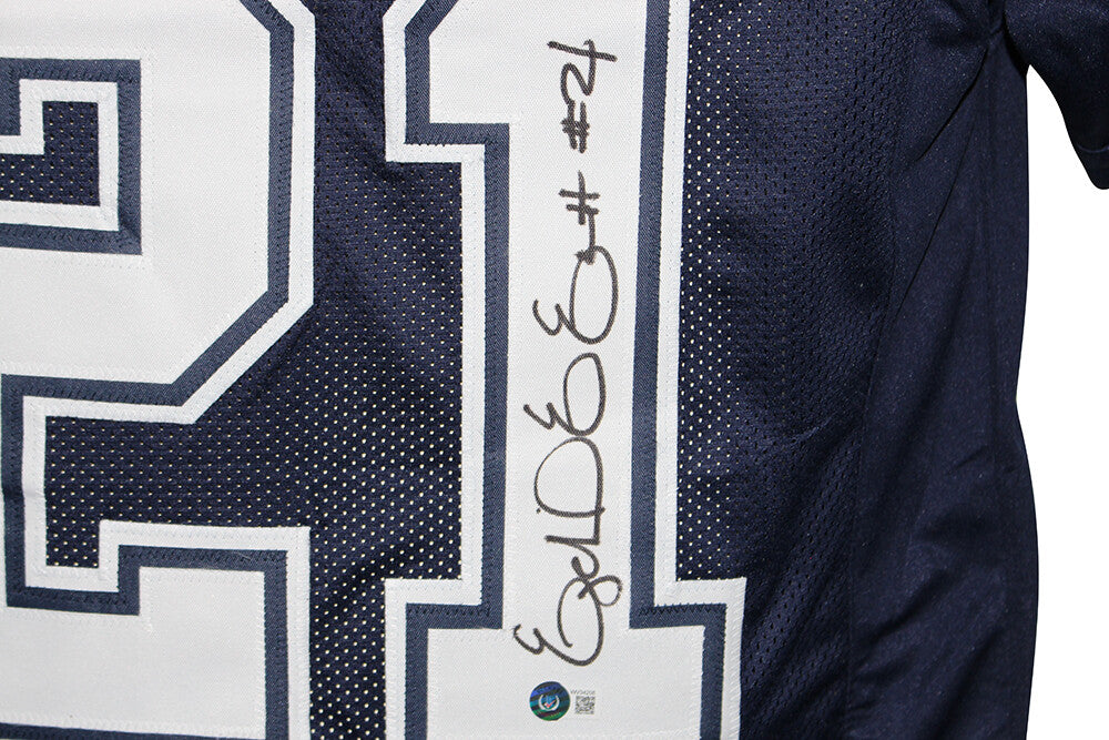 Ezekiel Elliott Signed Dallas Cowboys Custom Pro Style Football Jersey
