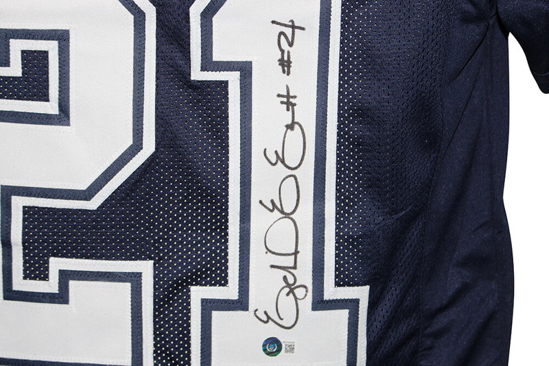 Ezekiel Elliott Signed Dallas Cowboys Custom Pro Style Football Jersey