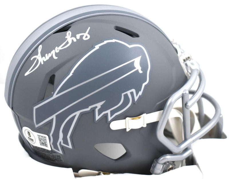Thurman Thomas Signed Buffalo Bills Slate Speed Mini Helmet